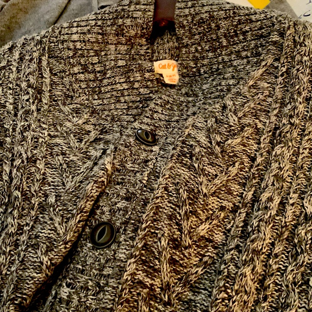 Cable knit button down. - Picture 2 of 6